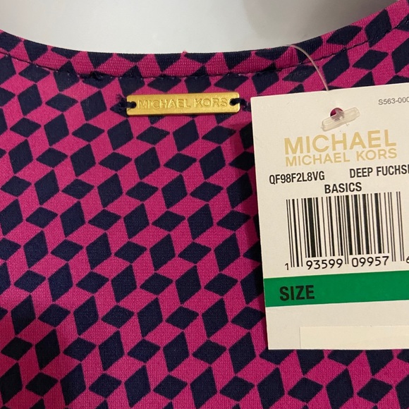 Michael Kors wrap dress deep fushsia Sz L - Picture 6 of 7